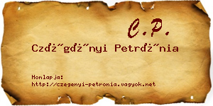 Czégényi Petrónia névjegykártya